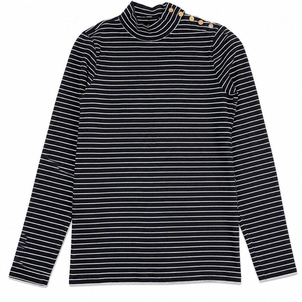 Jcrew Women's Black and Navy Blouse